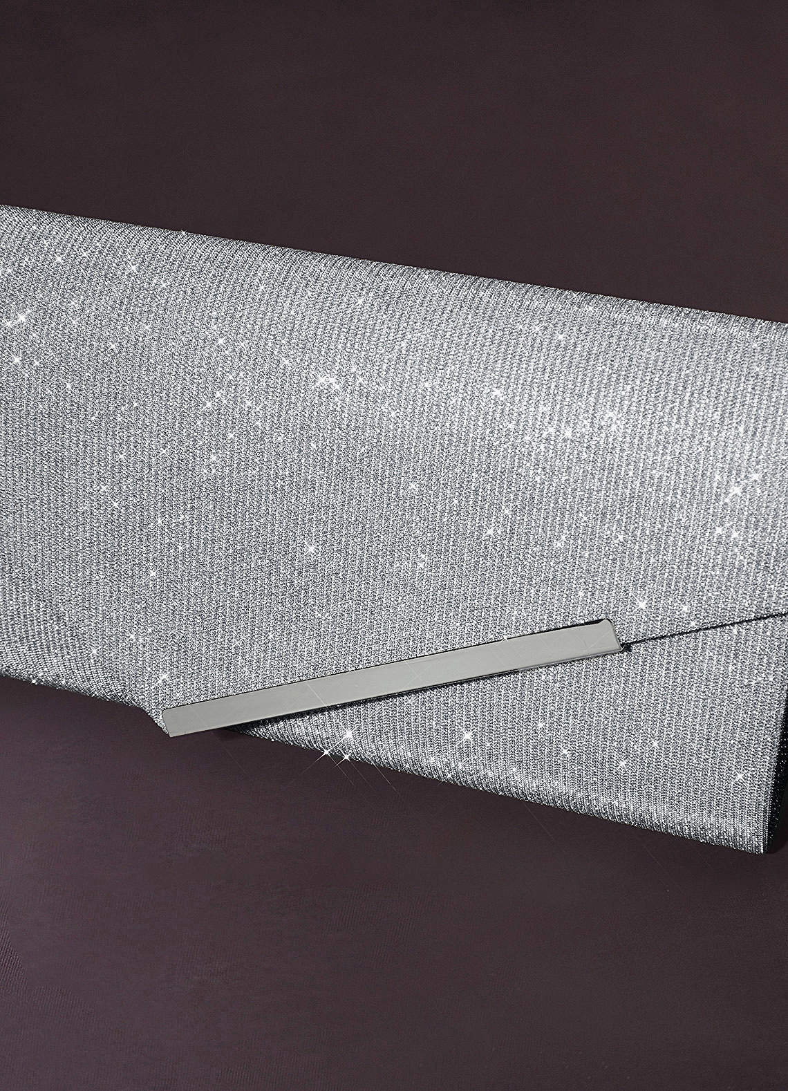 Silver Micronized Glitter Envelope Bag Azazie