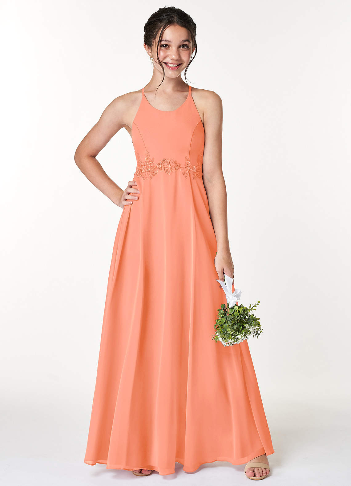 Peach Junior Bridesmaid Dresses