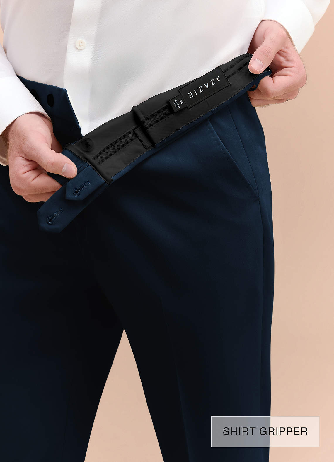 front William Navy Blue Comfort Blend Suit