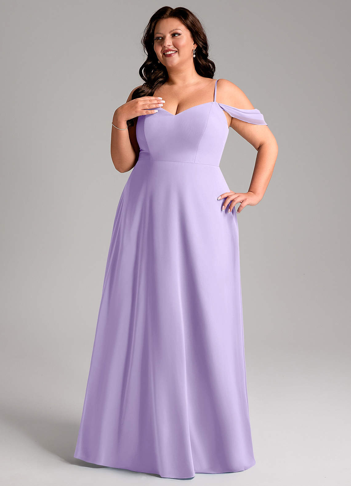 Azazie Marley Lilac Chiffon Bridesmaid Dresses | Azazie CA