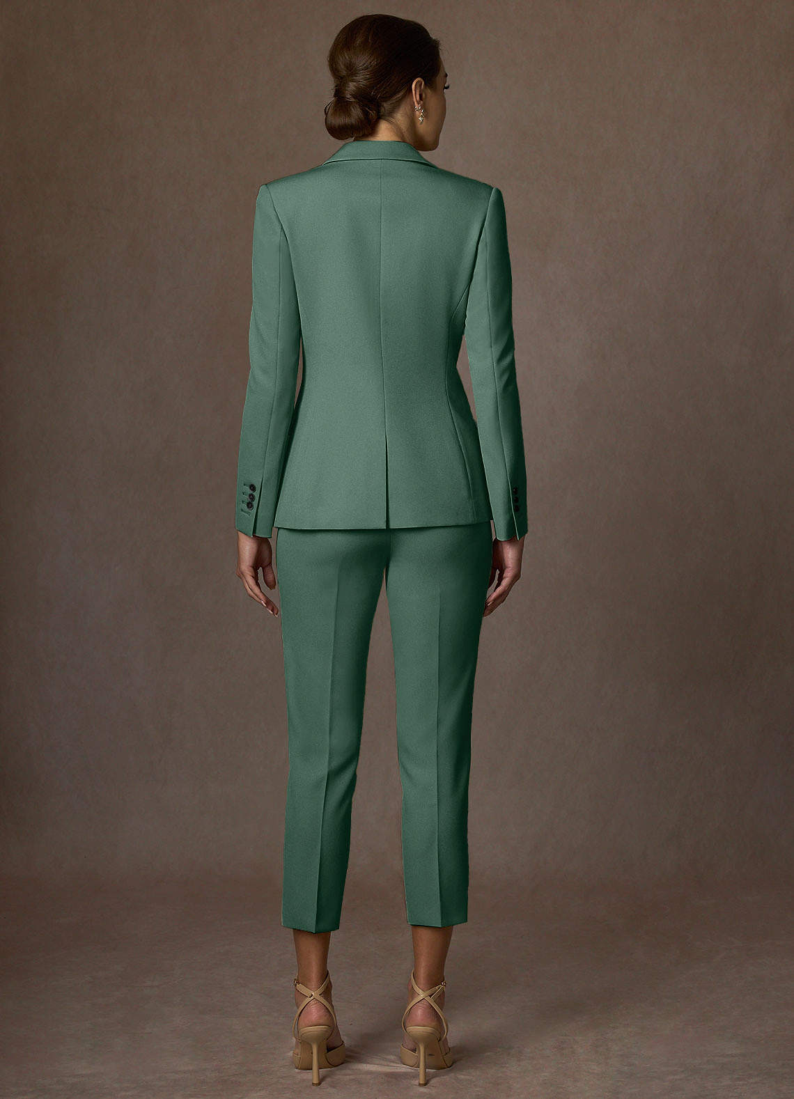 front Kennedy Eucalyptus Structured Stretch Blazer