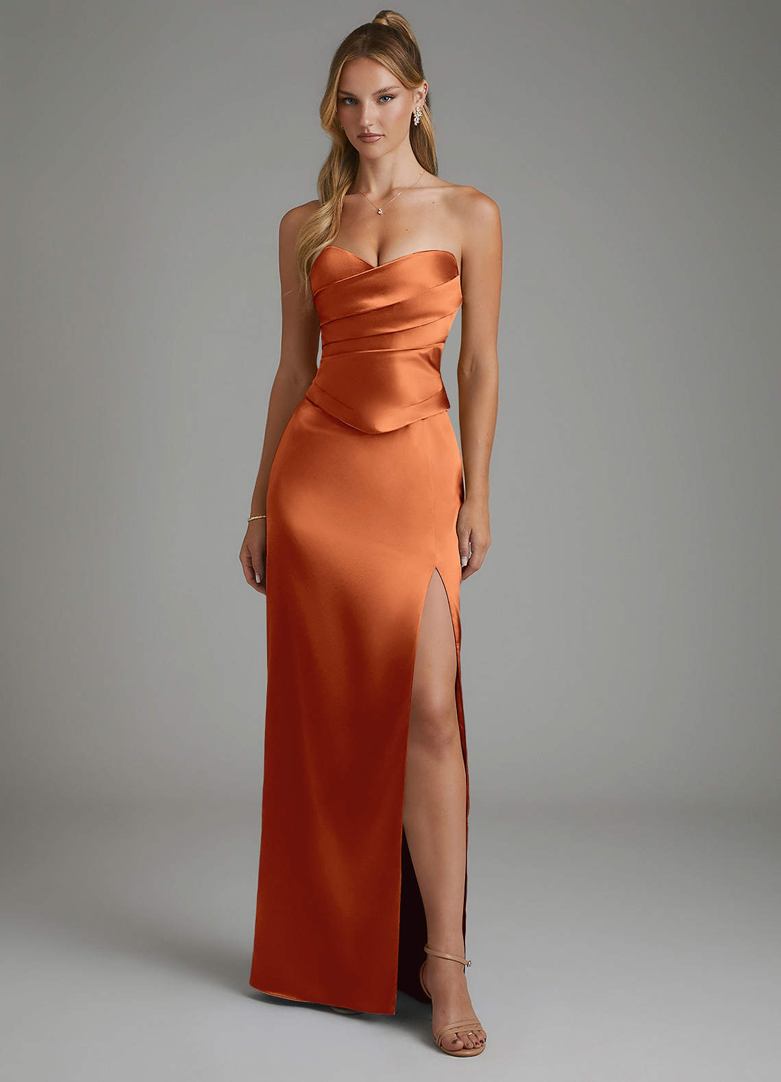 bridesmaid dresses logan Azazie Sheath Strapless Floor-Length Matte Satin MerchCategory4:MAXI DRESS Vintage 1950s Beach Pajamas Size:10 E Off the shoulder Scoop