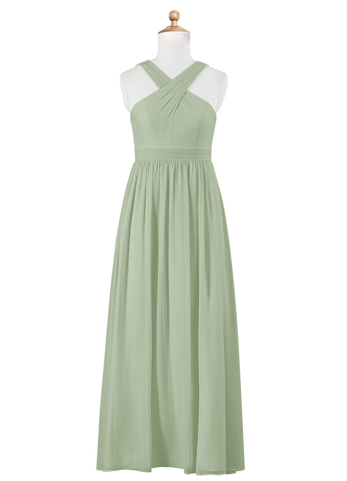 Azazie Jiya Junior Bridesmaid Dress in Dusty Sage Azazie