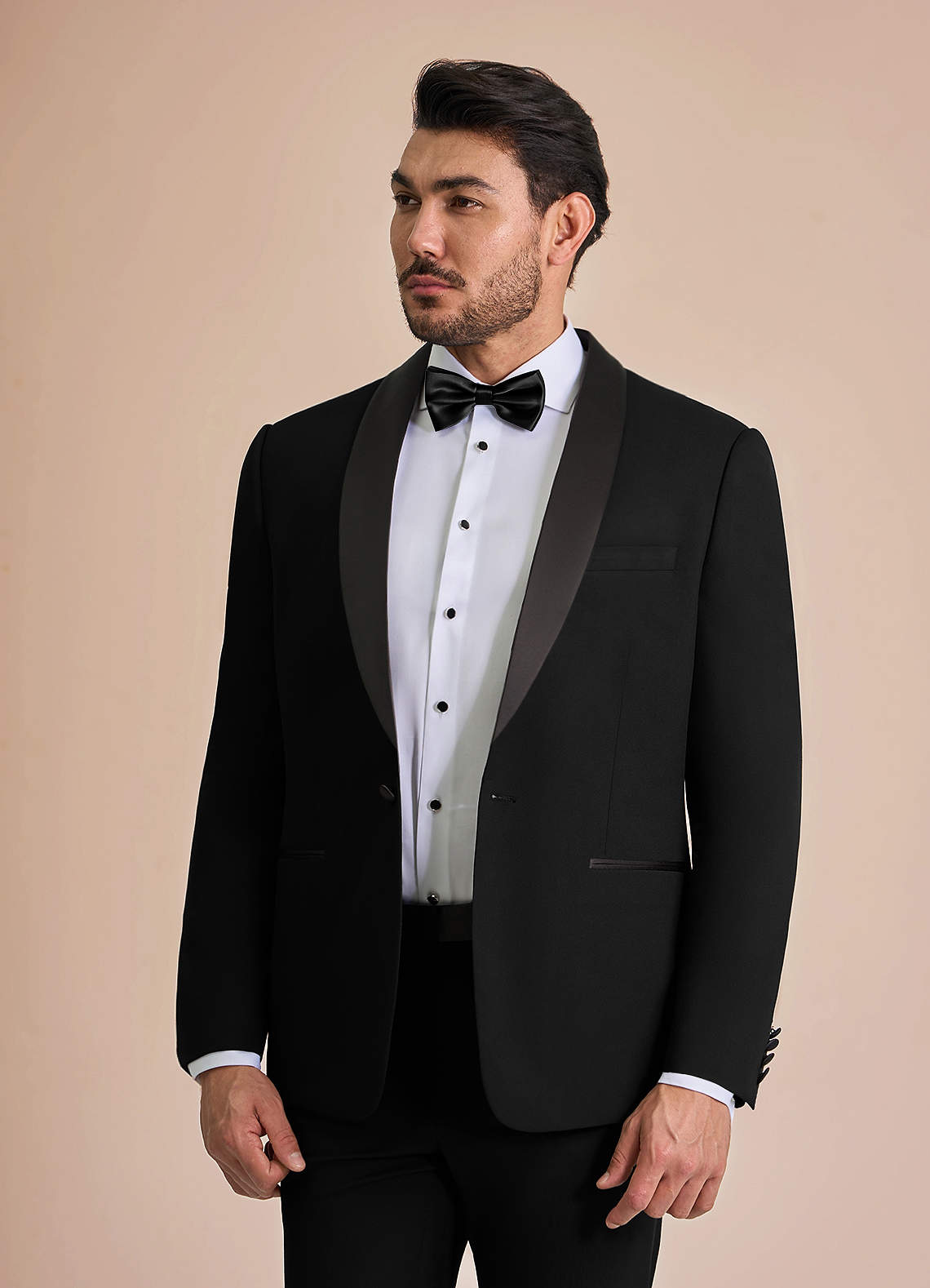 front Winston Black Shawl Lapel Tuxedos Jacket