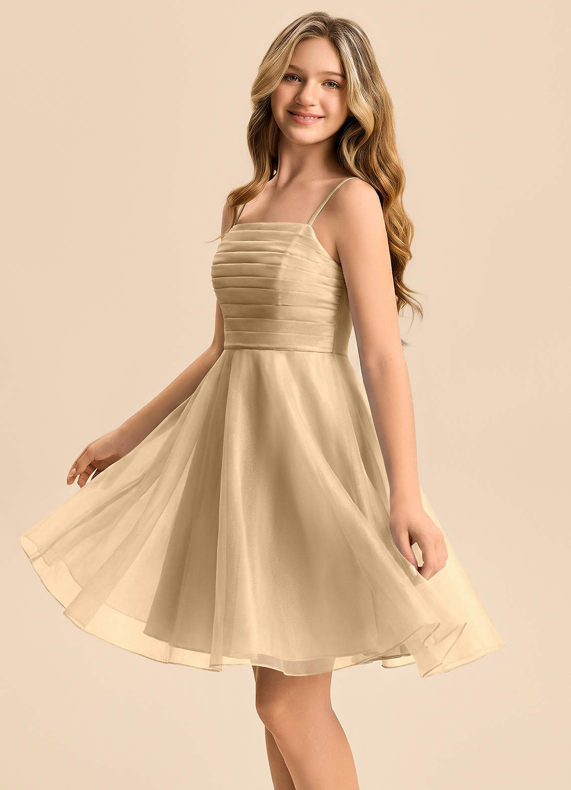 front Azazie Miko Junior Formal Dress