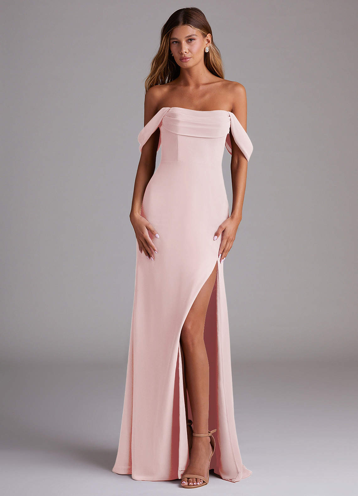 knee length dresses for ladies Light Pink Bridesmaid Dresses,Knee Length Bridesmaid Dress,Elegant Bridesmaid Dress,BD00255, US18W / Red main image 1