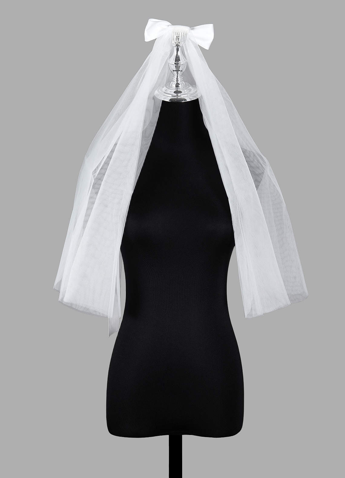 front Bow Split Elbow Length Veil