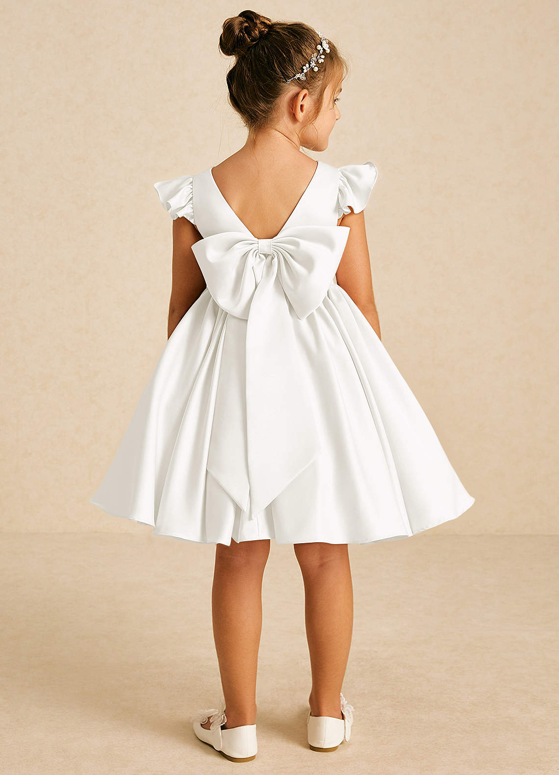 BNY Corner Floral Lace Flower Girl Dress | Cap Sleeve With Necklace | Sizes 2-14, USA Made