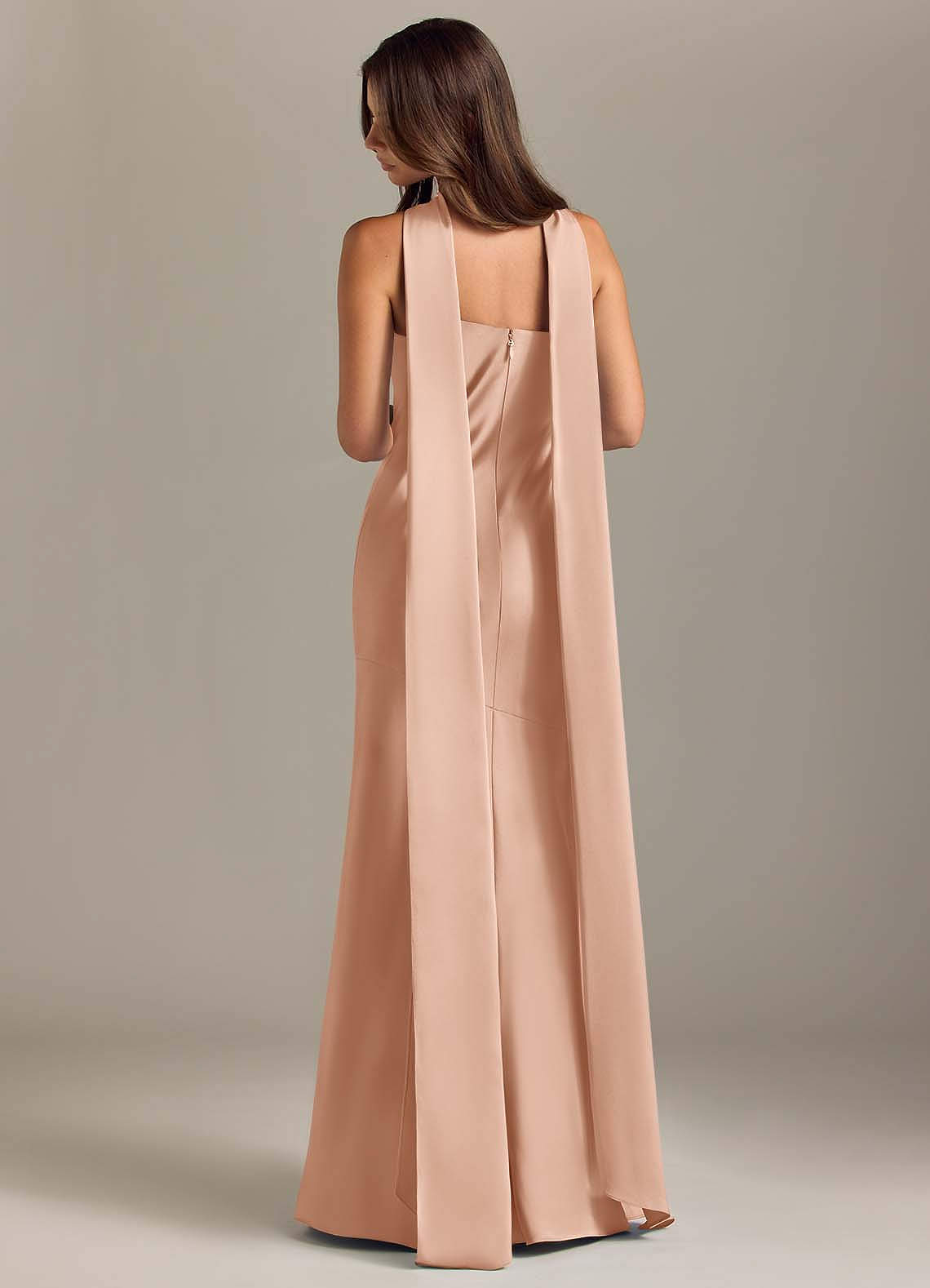 fitted lace wedding dress The Kinsley Maxi Dress in Powder Pink – Solace London main image 1