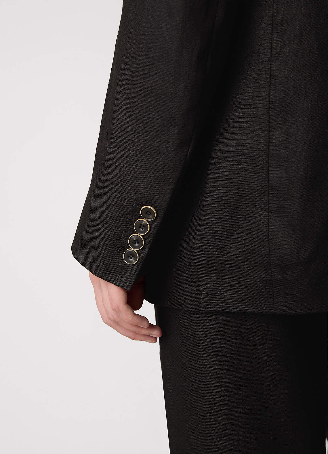 front 100% European Linen Blazer