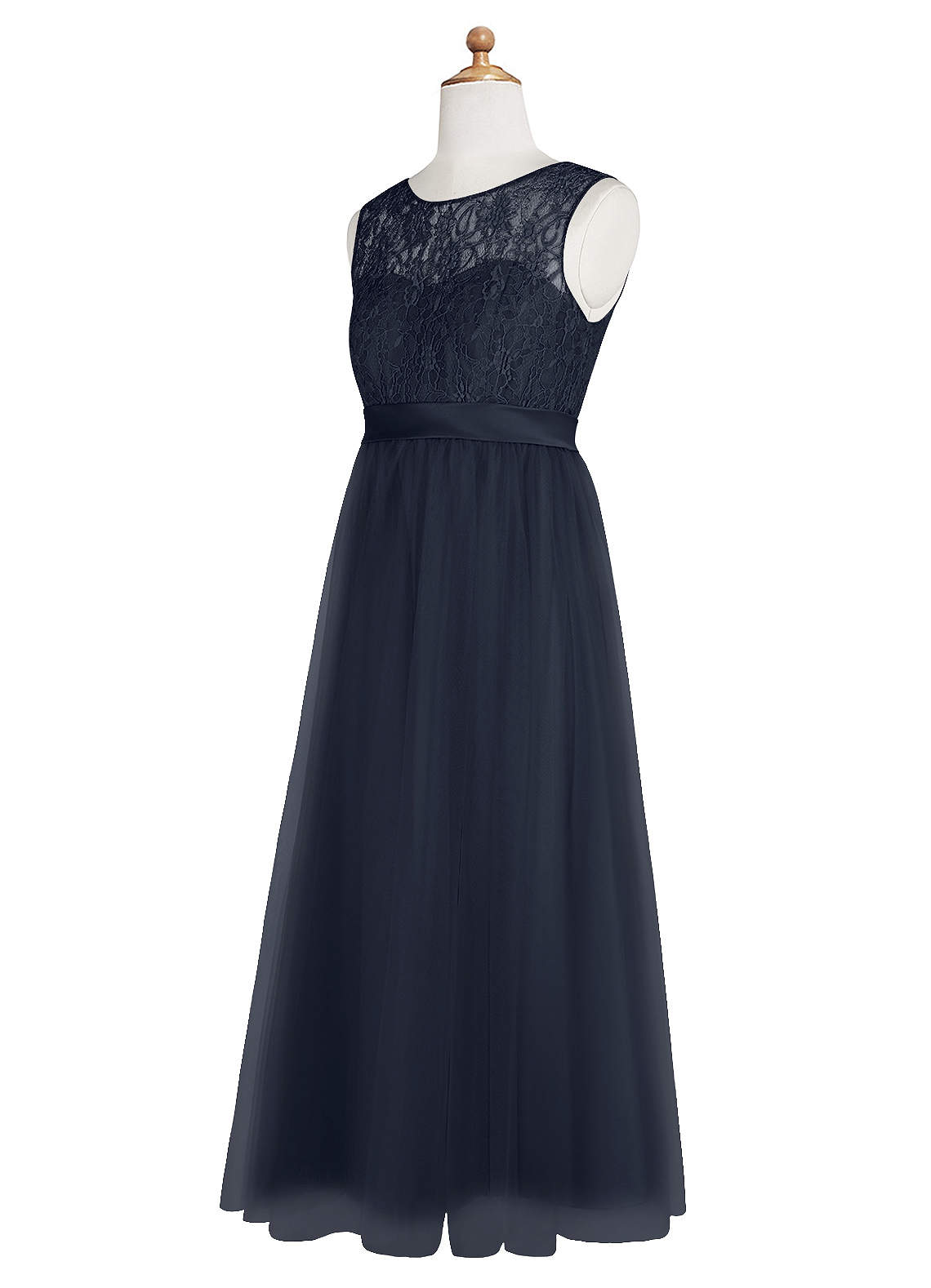 Azazie Georgette Junior Bridesmaid Dress in Dark Navy Azazie AU