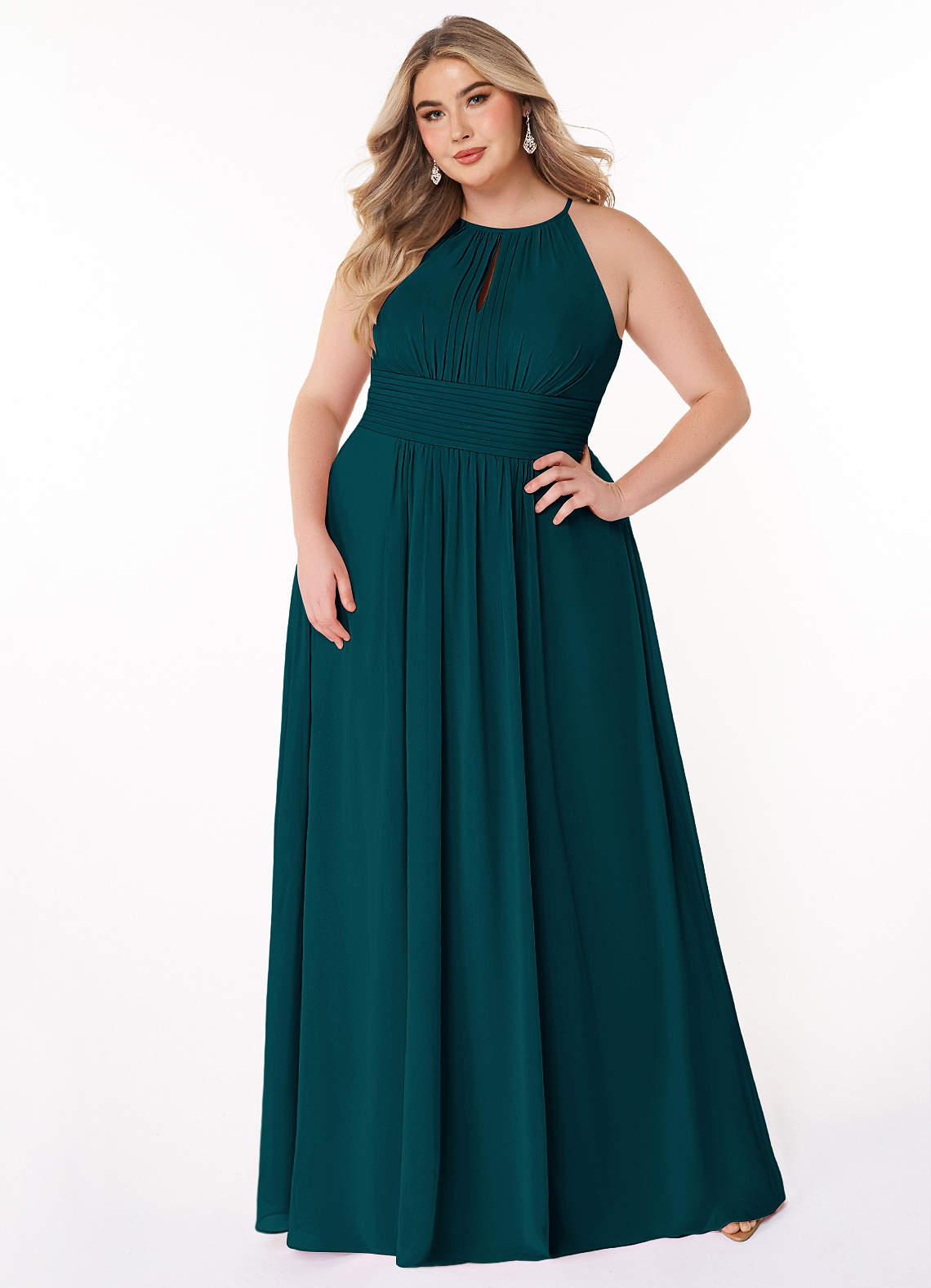 Pine Azazie Bonnie Bridesmaid Dresses | Azazie