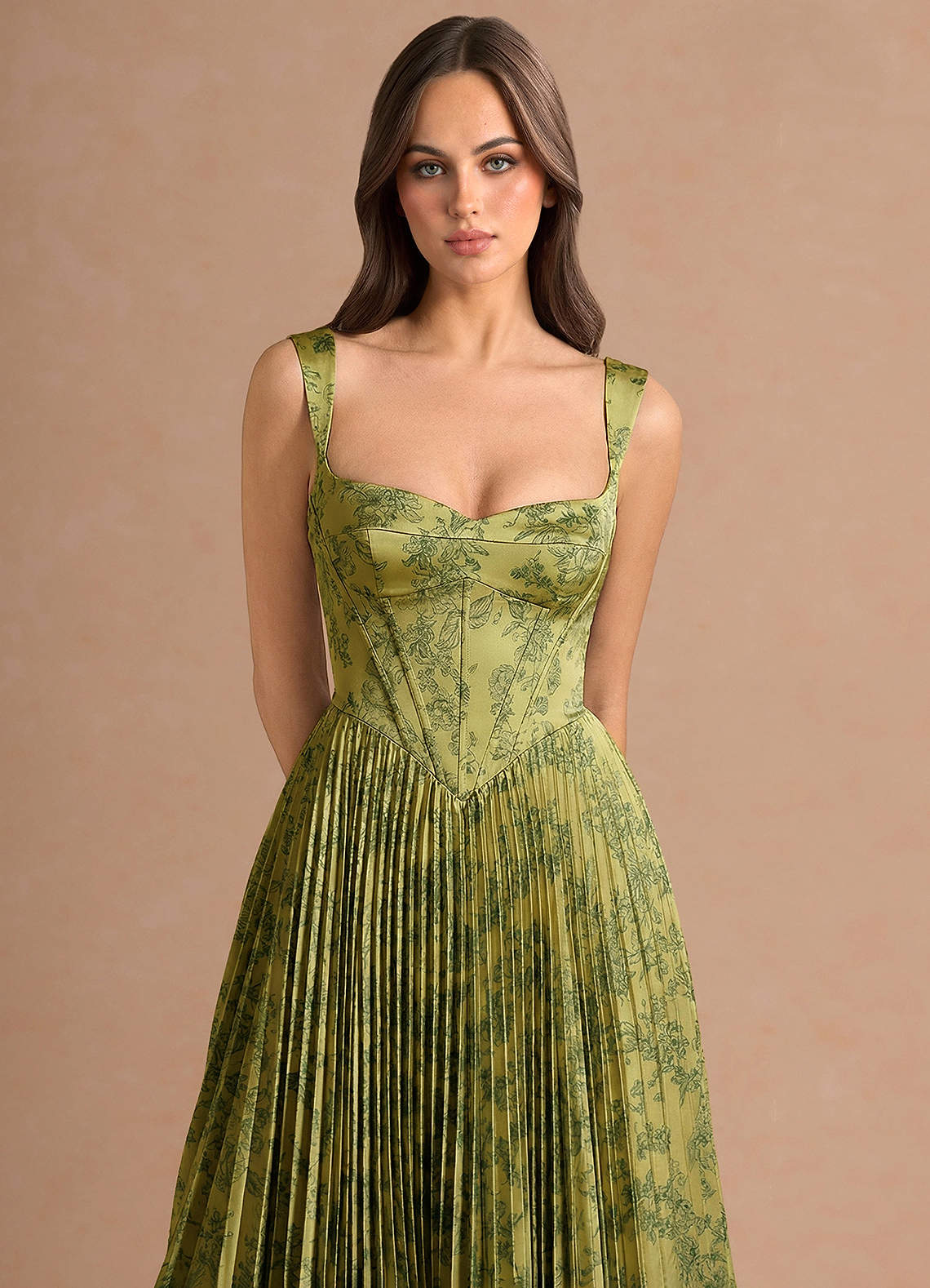 Isonelle Moss Navy Maxi Dress image4