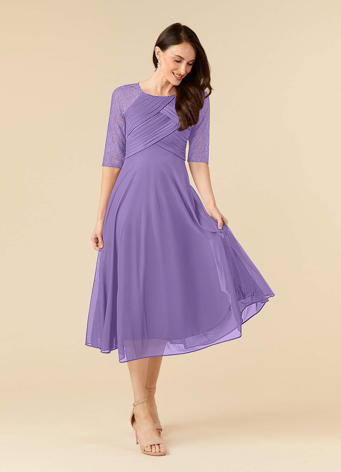Azazie Gracelyn Kleider für die Brautmutter A-Linie Spitze Kleid Tahiti image1