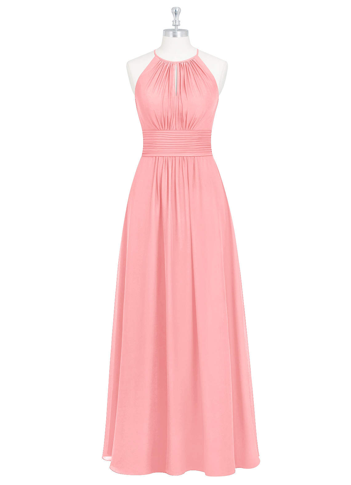 flamingo bridesmaid dresses Azazie Bonnie Chiffon girls ballgown A-Line Sweetheart Neck Tulle Pattern:Seashell shoulder Sleeve Length