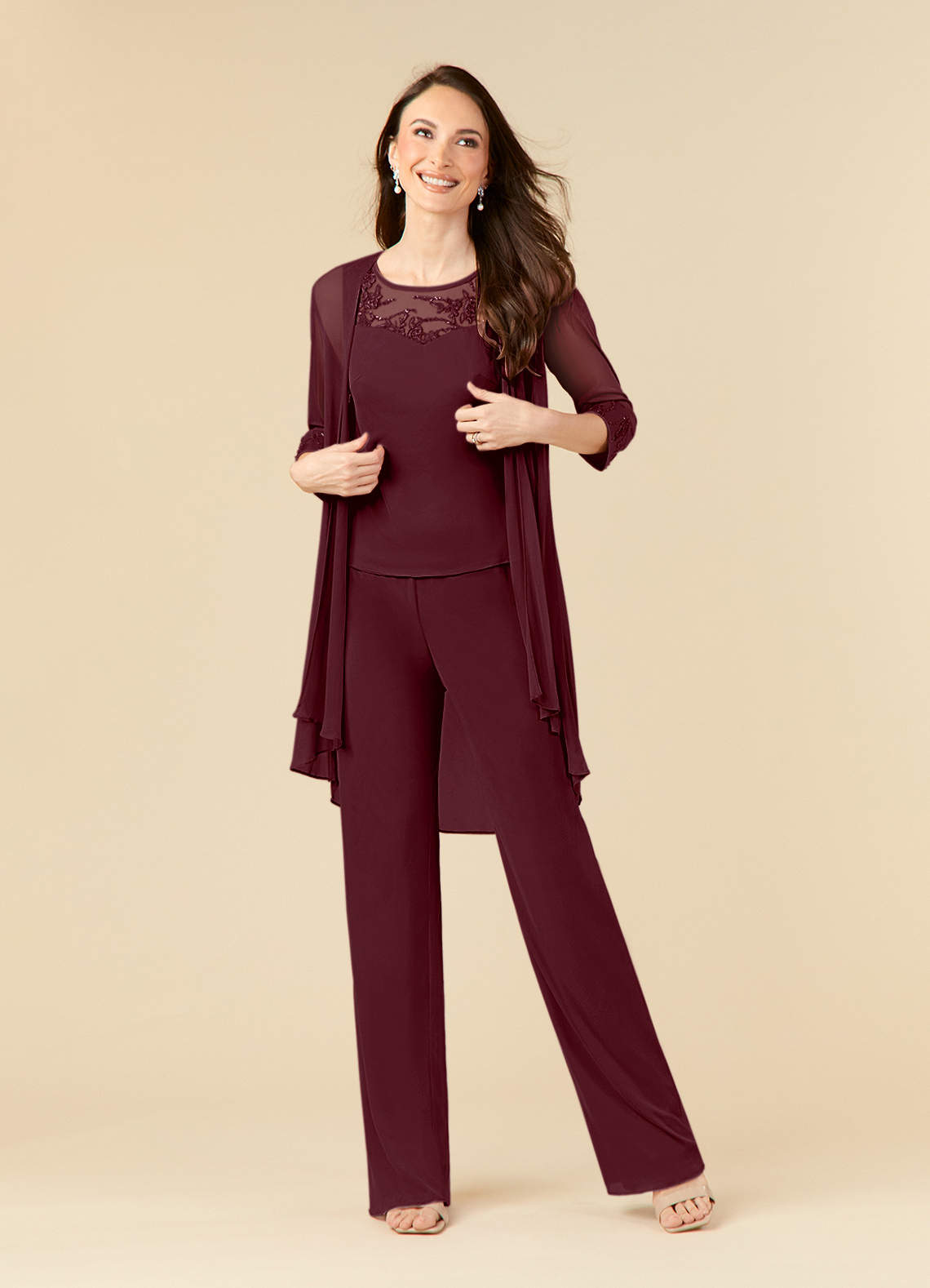 Azazie Frances Klänningar till brudens mor Klänning Jumpsuit/byxdräkt i Maska Scoop Cabernet image1