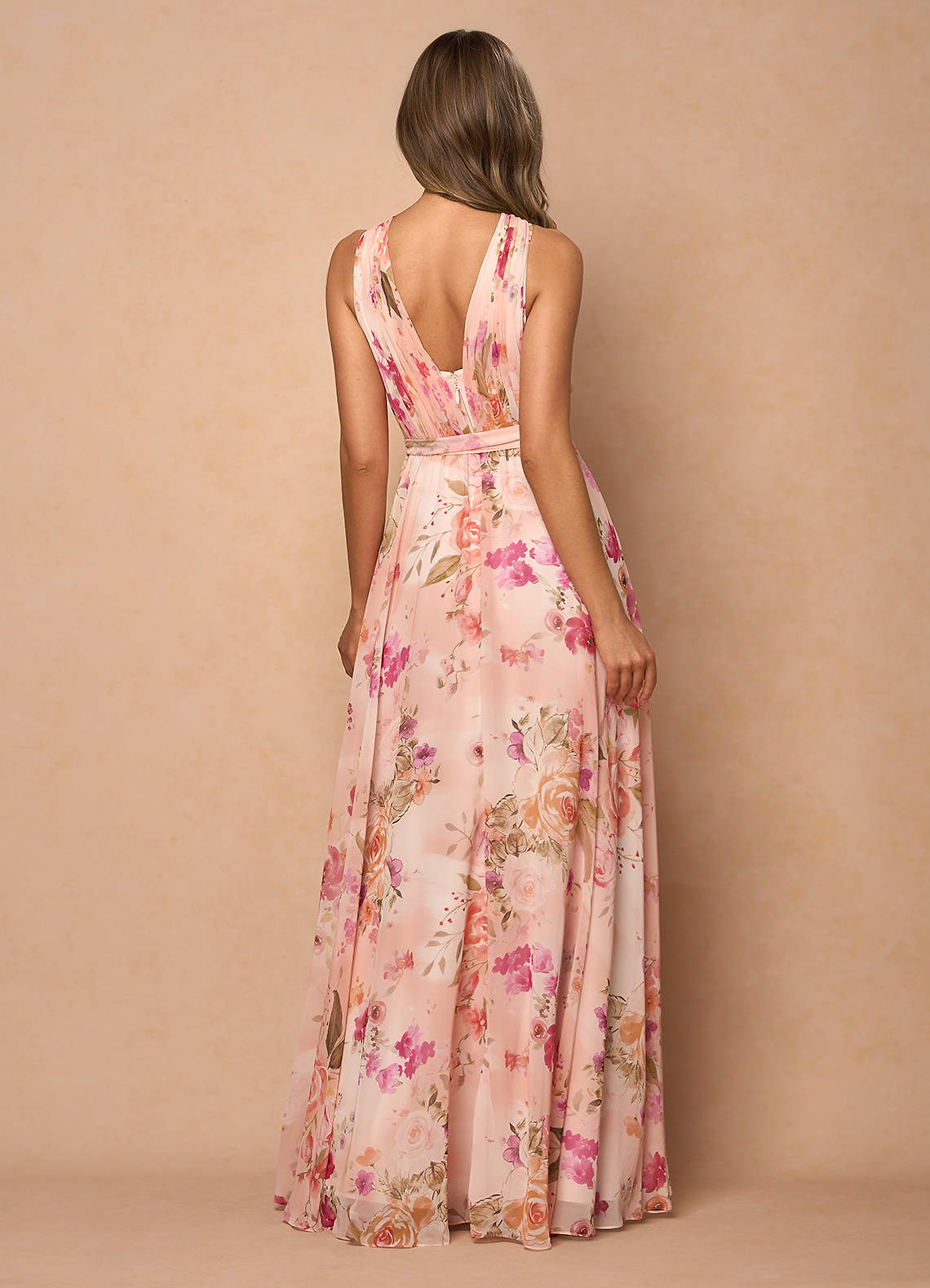 Leira Abstract Bouquet Floral Midi Dress Ready to Ship | Azazie CA