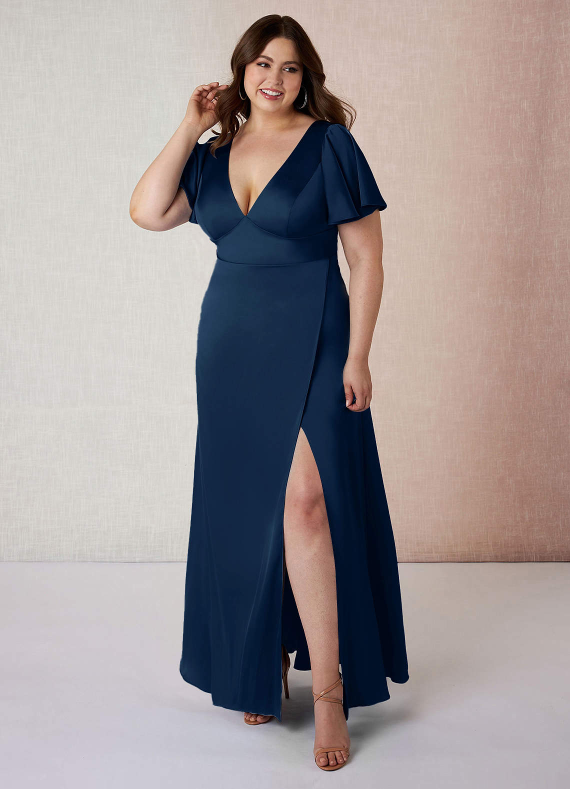 azazie lani stretch satin dress Azazie Lani
