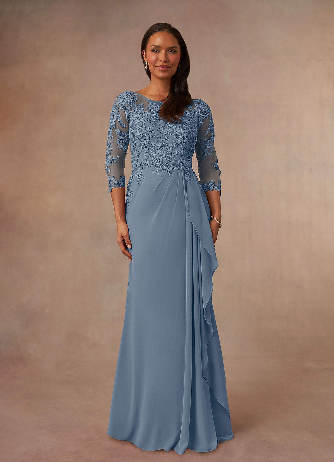 Azazie Calanthe Twilight A-Line Scoop Chiffon Dress | Azazie