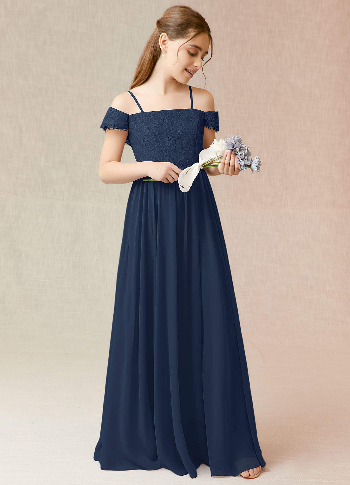 Navy blue junior bridesmaid dress sale