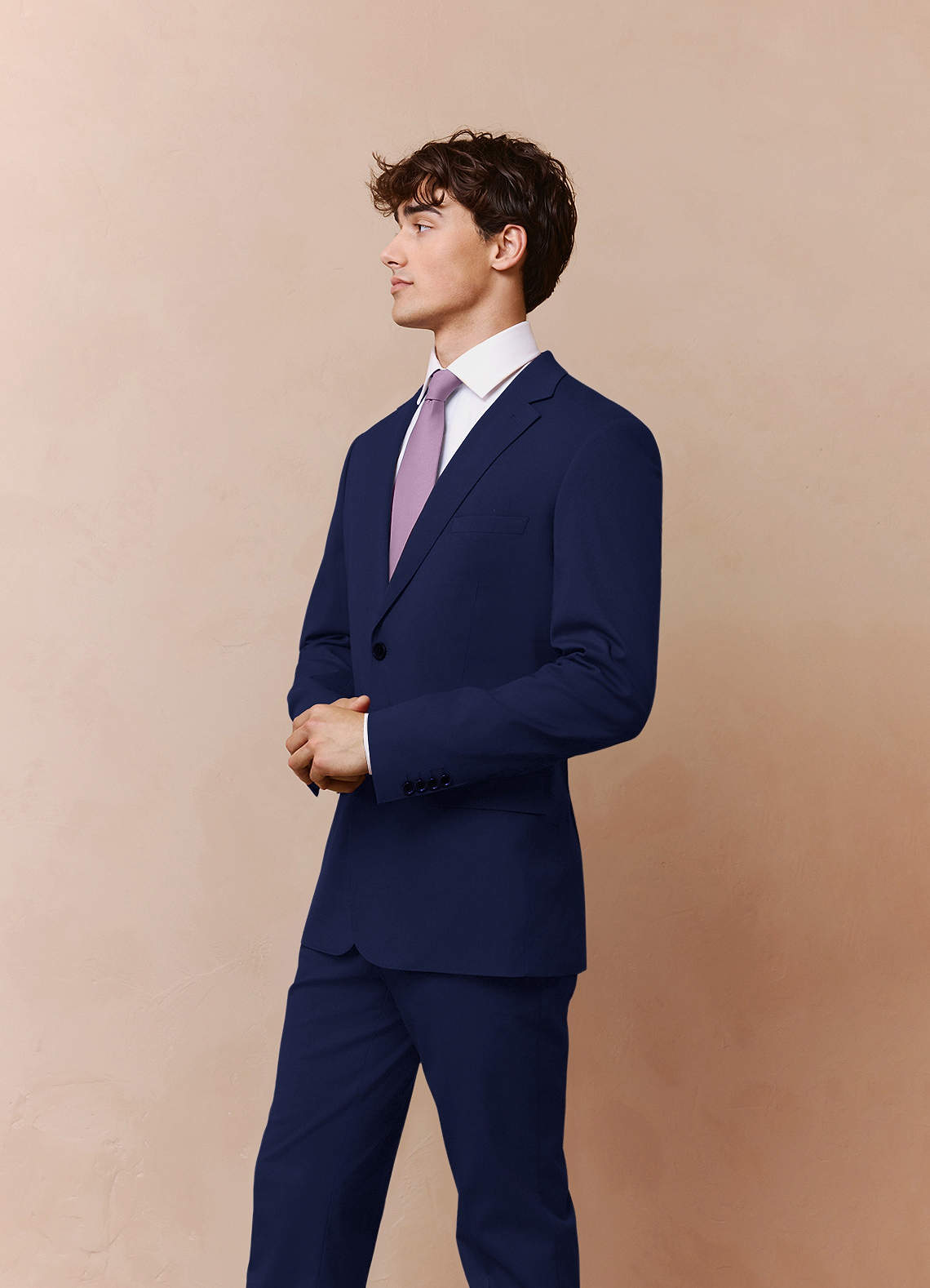 front Savile Blue Wool Blend Suit