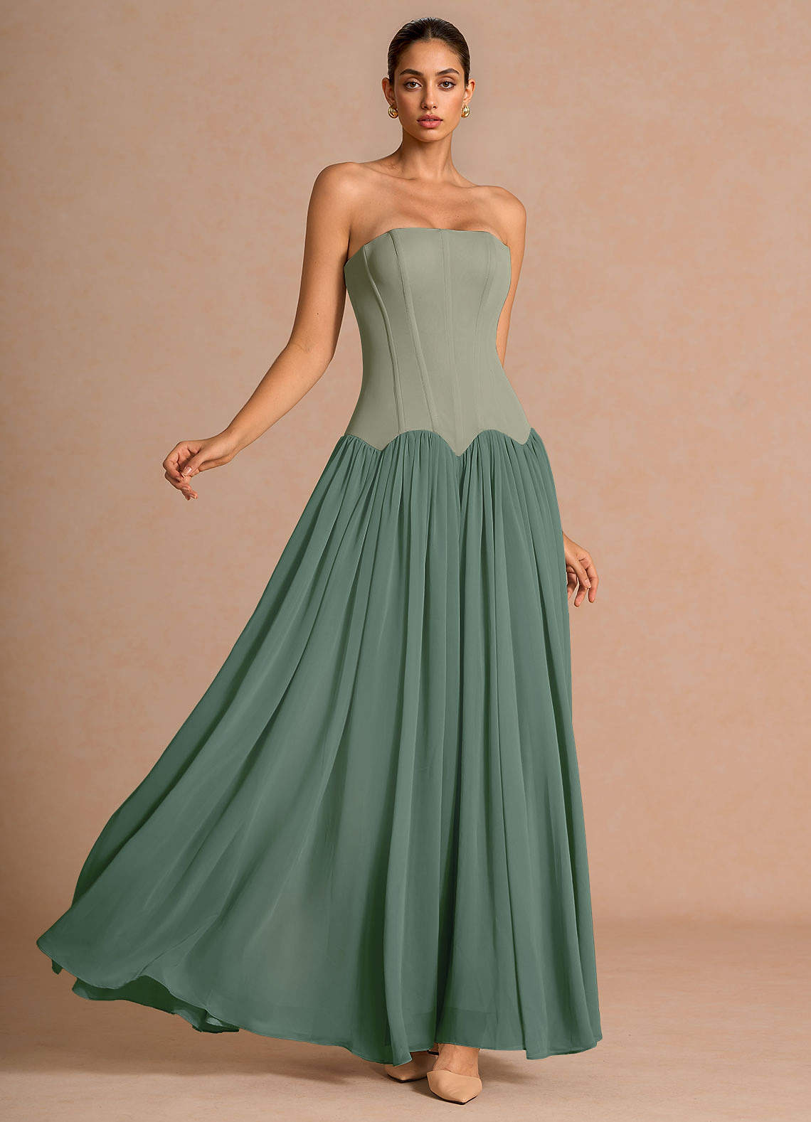 eucalyptus maxi dress Tatiana Velvet One Shoulder Maxi Dress | Eucalyptus
