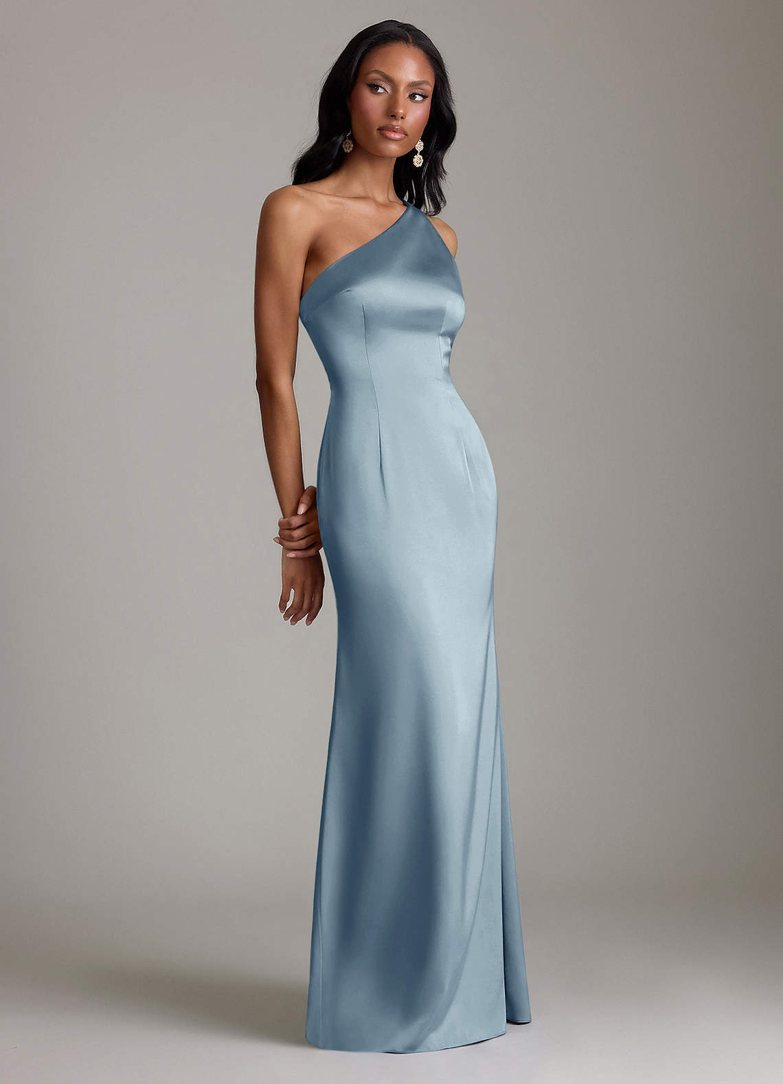 dusty blue mermaid dress Dusty Blue Prom Dress Mermaid Spaghetti Straps Lace Beading Formal Dre