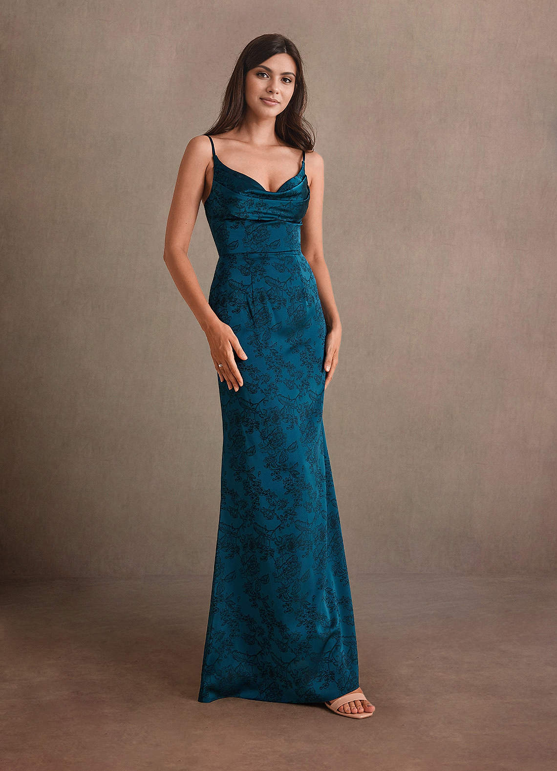 Leah Navy Black Gown