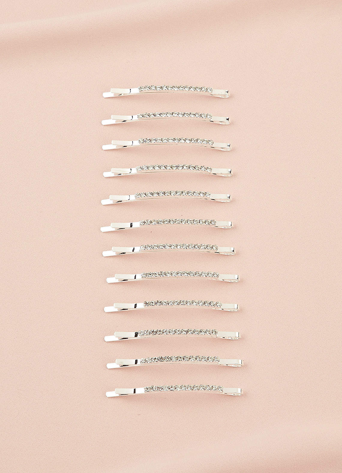 front Twelve-Piece Rhinestone Hair Clip Set