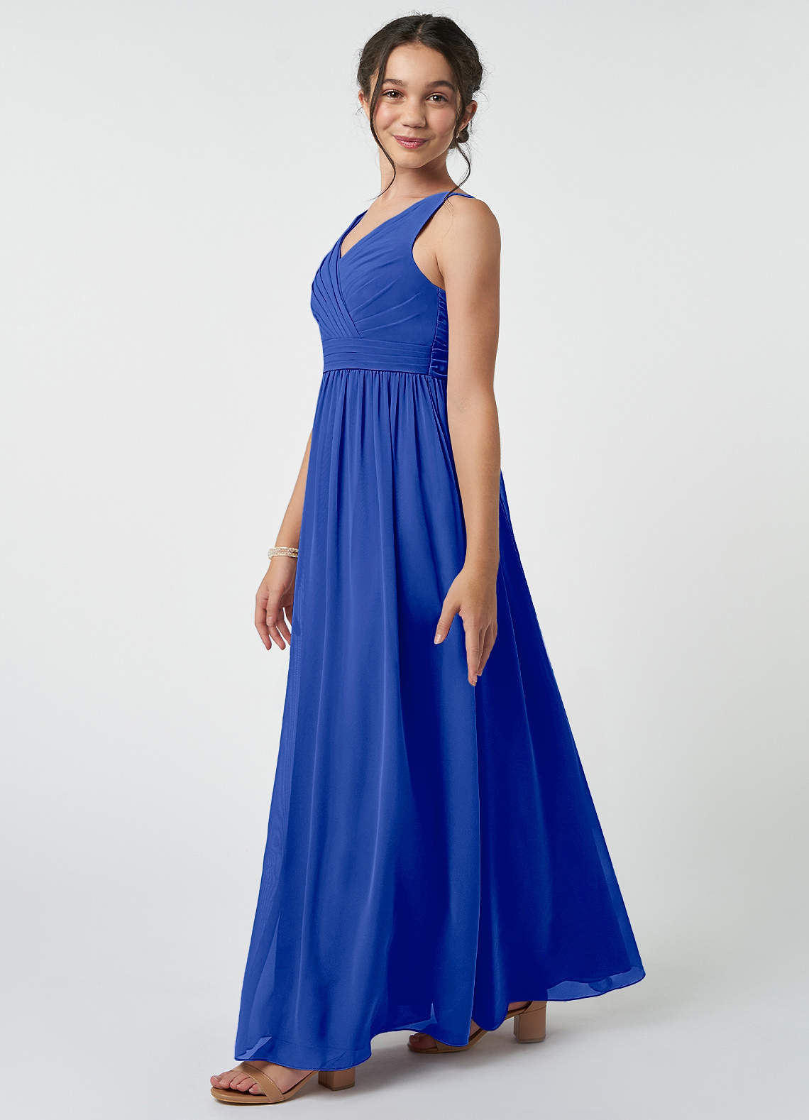 cobalt blue junior bridesmaid dresses Kennedy Blue Keaton Junior Bridesmaid Dress Wedding Shoppe