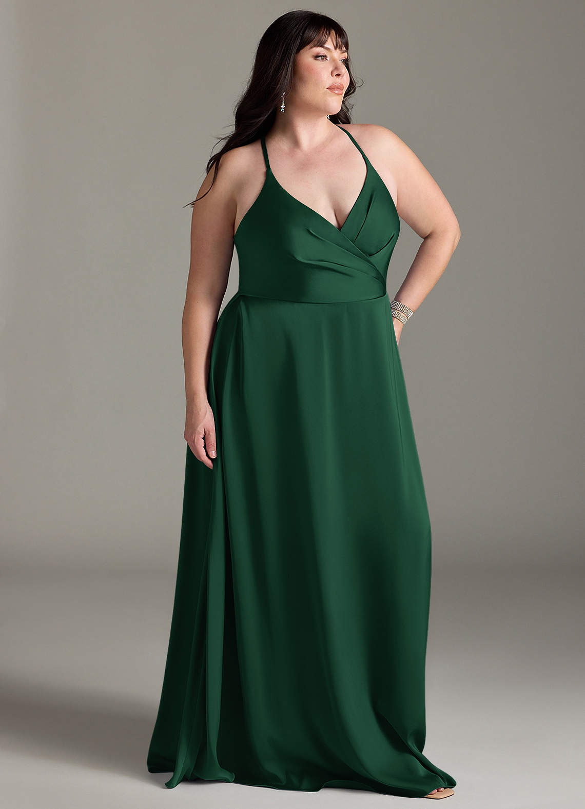 slim fit dress slacks Tropic Muse Beaded Cowl Maxi Dress