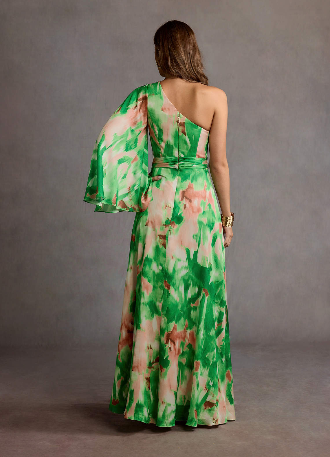 Caprice Green Rainforest Print Maxi Dress image4