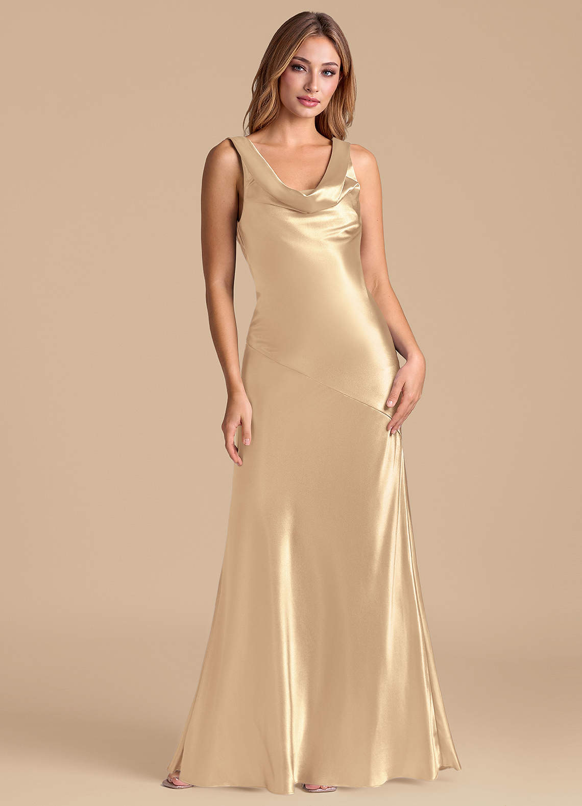 Azazie Rylina Gold Metallic Satin Bridesmaid Dresses | Azazie Azazie Rylina Gold Metallic Satin Bridesmaid Dresses | Azazie