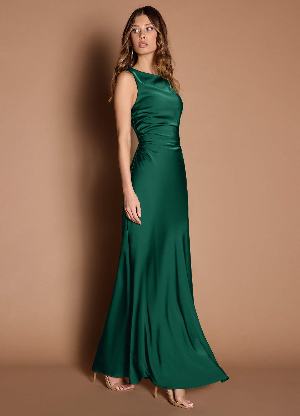 Evadne Hunter Green Open Back Dress image1