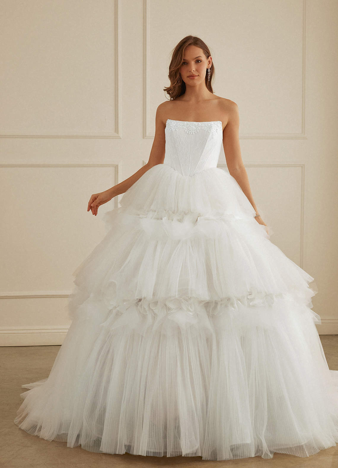 Christian Siriano Bridal for Azazie 2008 Wedding Dresses Diamond White Ball-Gown Sequins Tulle Dress image3