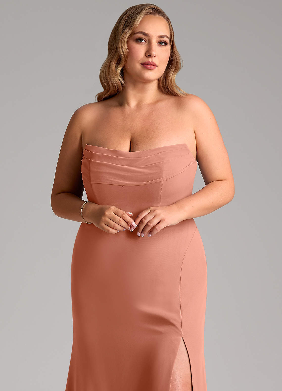 Azazie Saige Bridesmaid Dresses MAI TAI A-Line Off the Shoulder Chiffon Convertible Dress image10