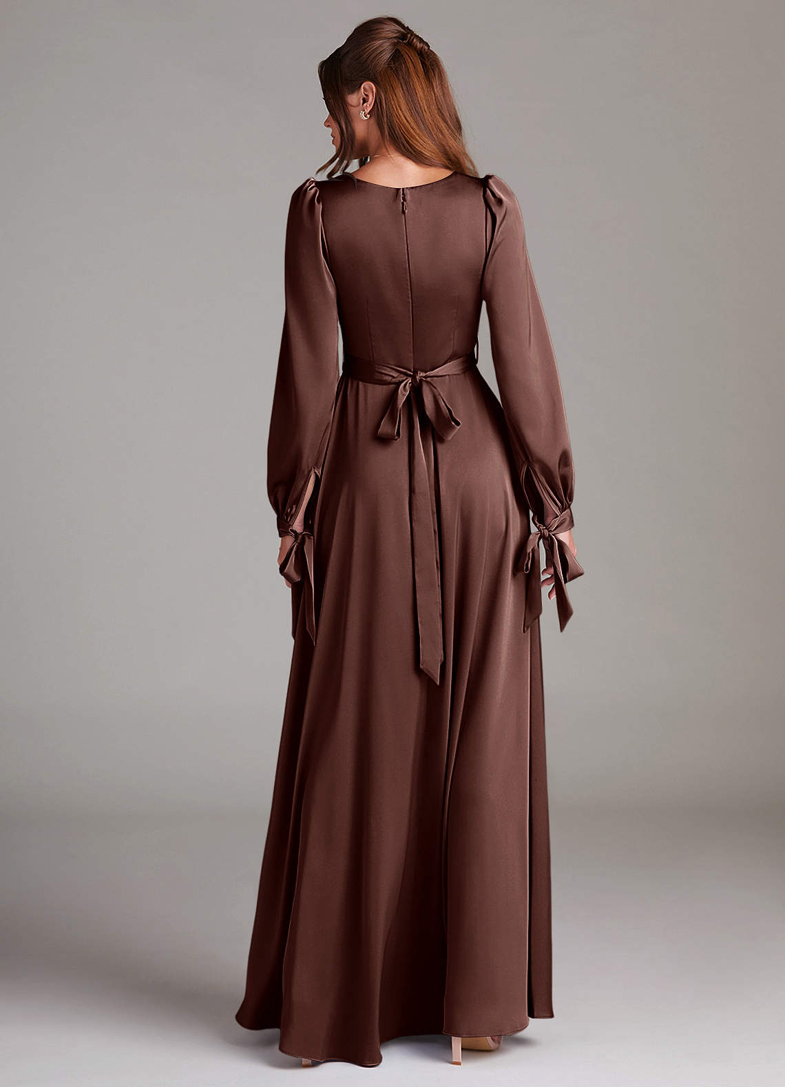 Leonia Mocha Coco Maxi Dress | Azazie