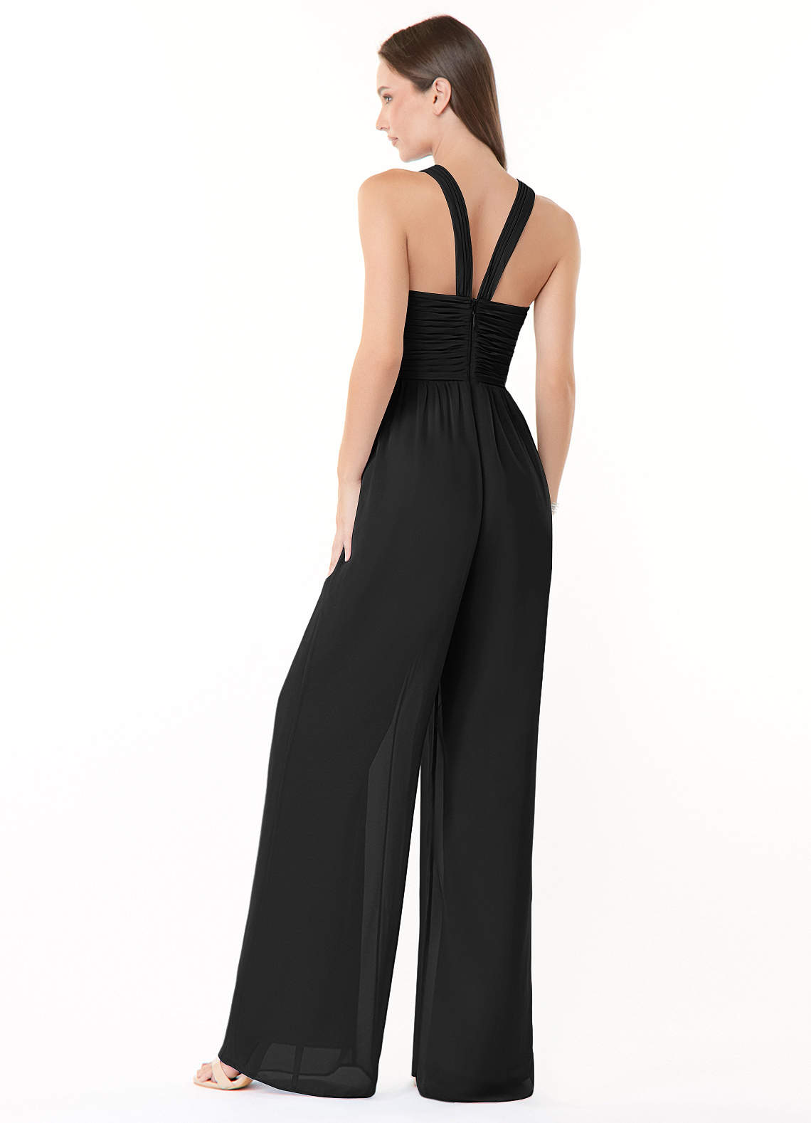 Azazie Berdie Jumpsuit Black Bridesmaid Dresses | Azazie