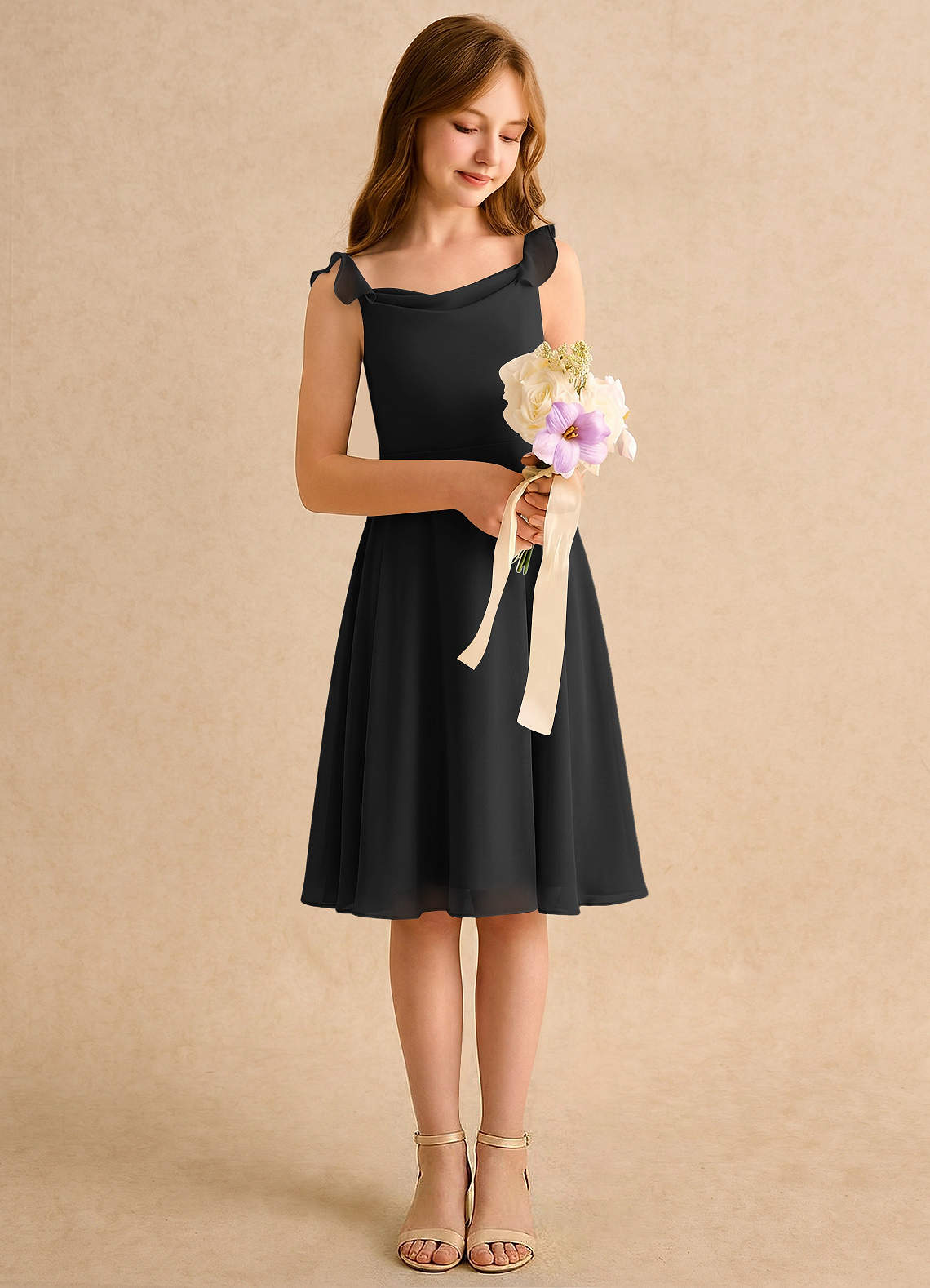 black chiffon dress knee length Knee Length,Short Mini Black Bridesmaid Dresses: Buy Women's Dresses Online at STACEES