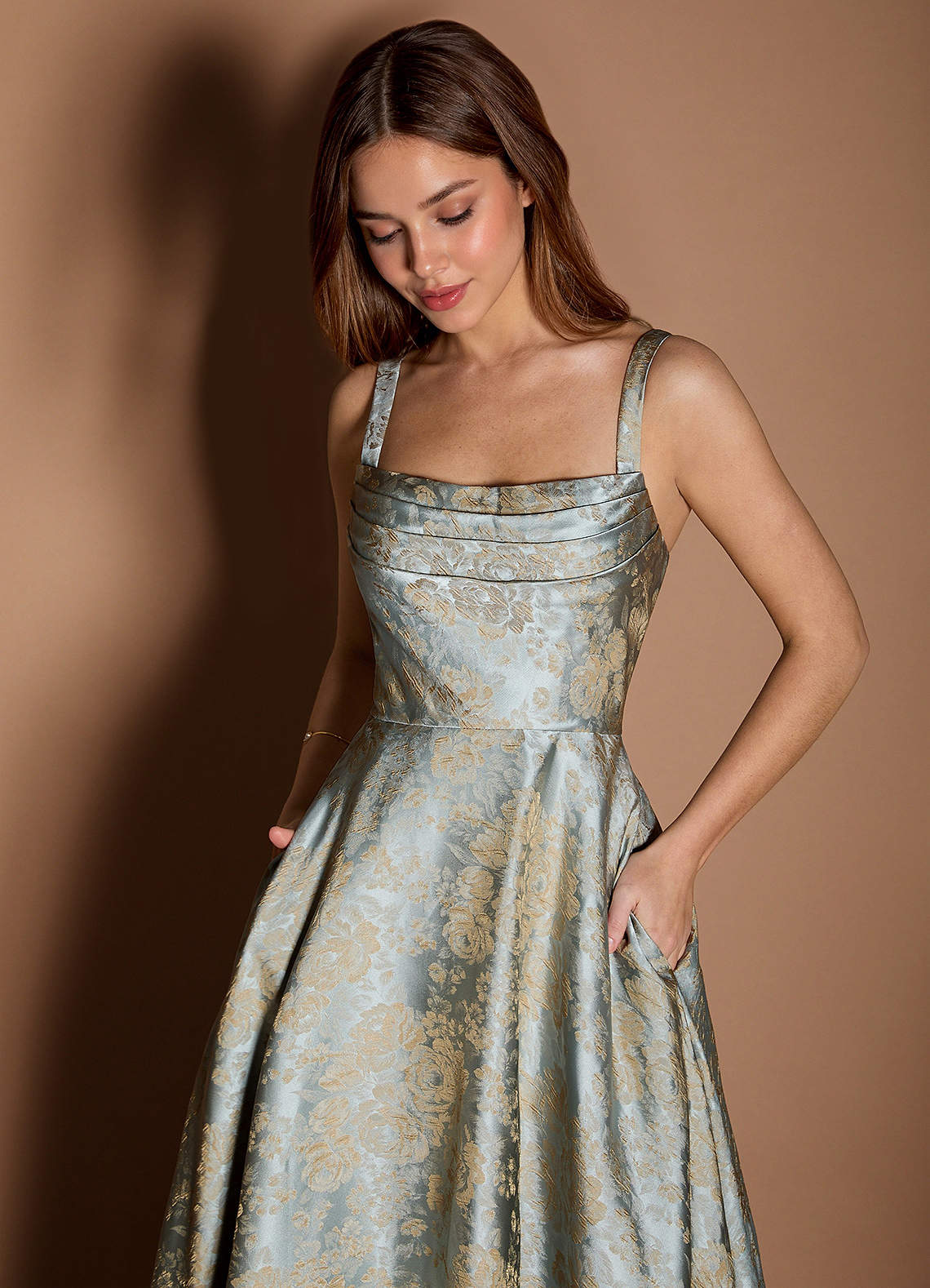 Marenna Azul Vintage Vestido de fiesta largo image4