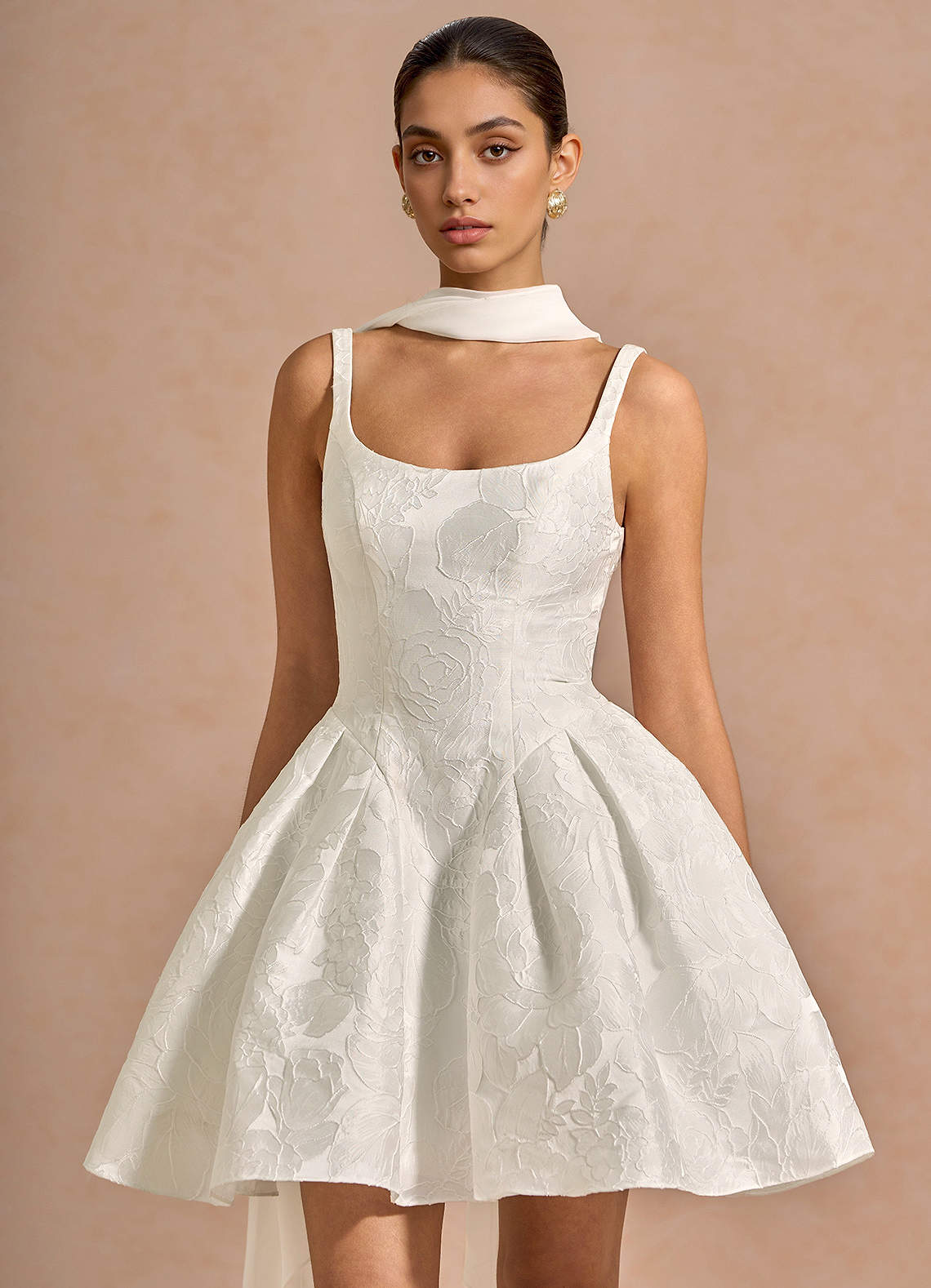 Esmarie Ivory White Mini Dress Ready to Ship | Azazie