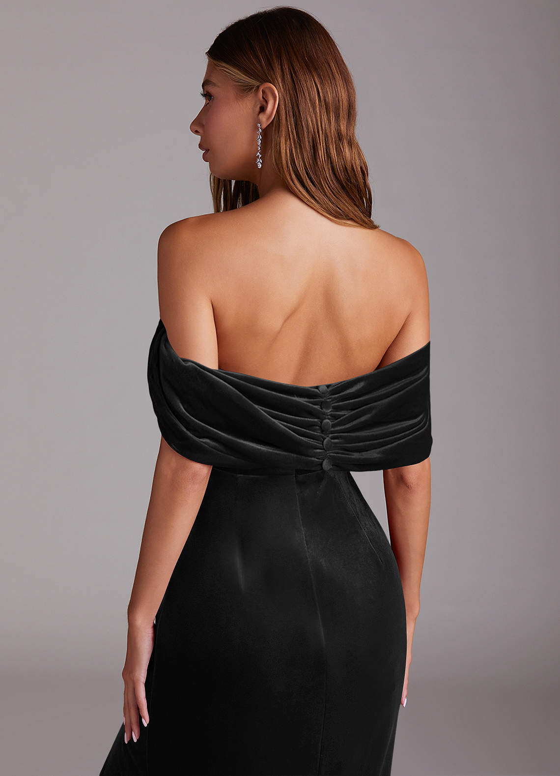 black velvet sheath dress Marienne Black Velvet Sequin Long Sleeve Mini Dress - US 6
