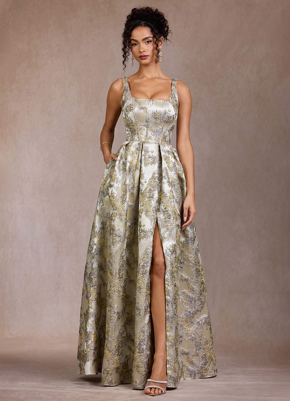chinese dress ladies Maxi Dress with Frilled Edge | | Carina Wear – Carina main image 1
