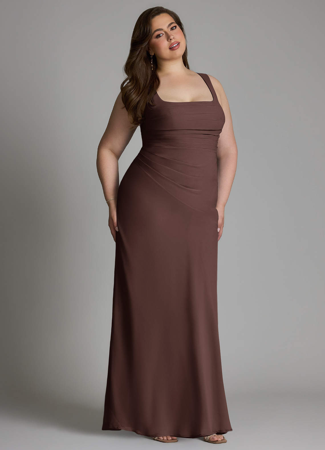 Azazie Agustina Bridesmaid Dresses Ganache Mermaid Corset Chiffon Dress image12