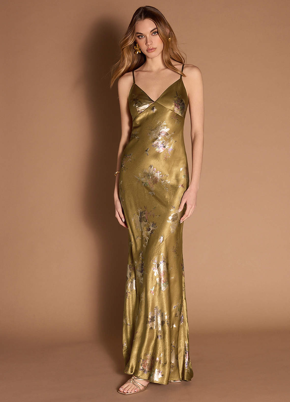 Rochelle Antique Gold Maxi Dress image1