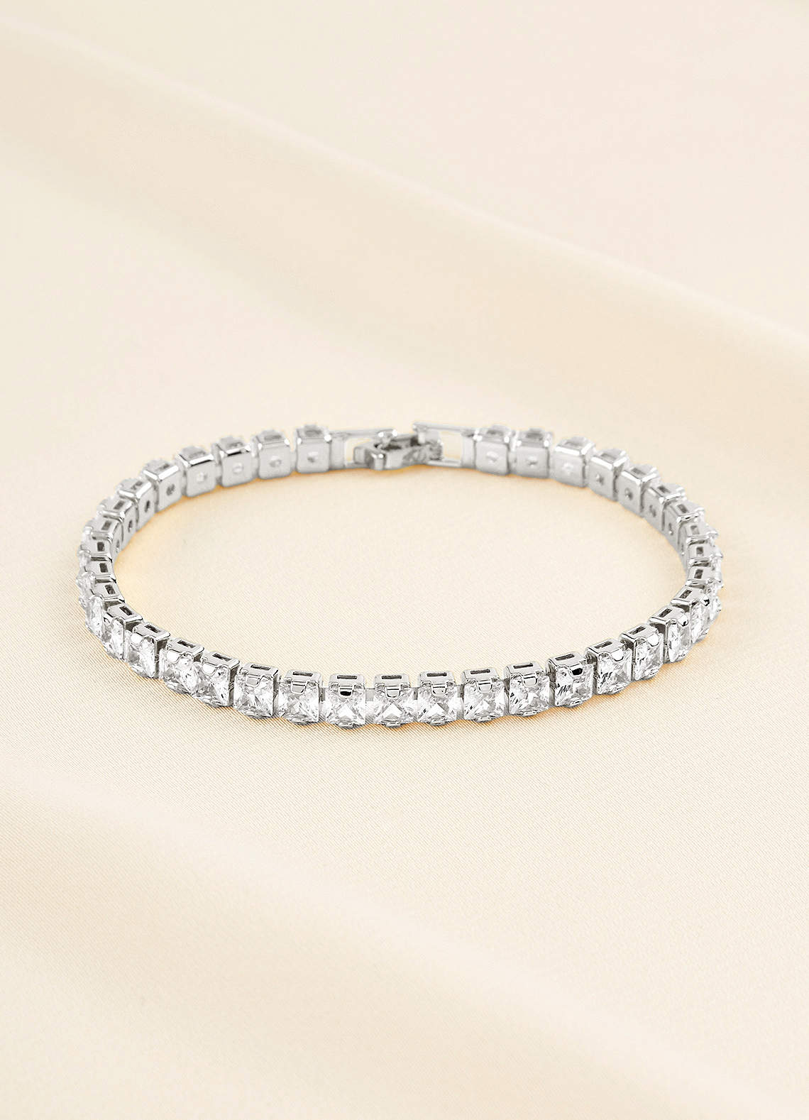 front Crystal Chunky Tennis Bracelet