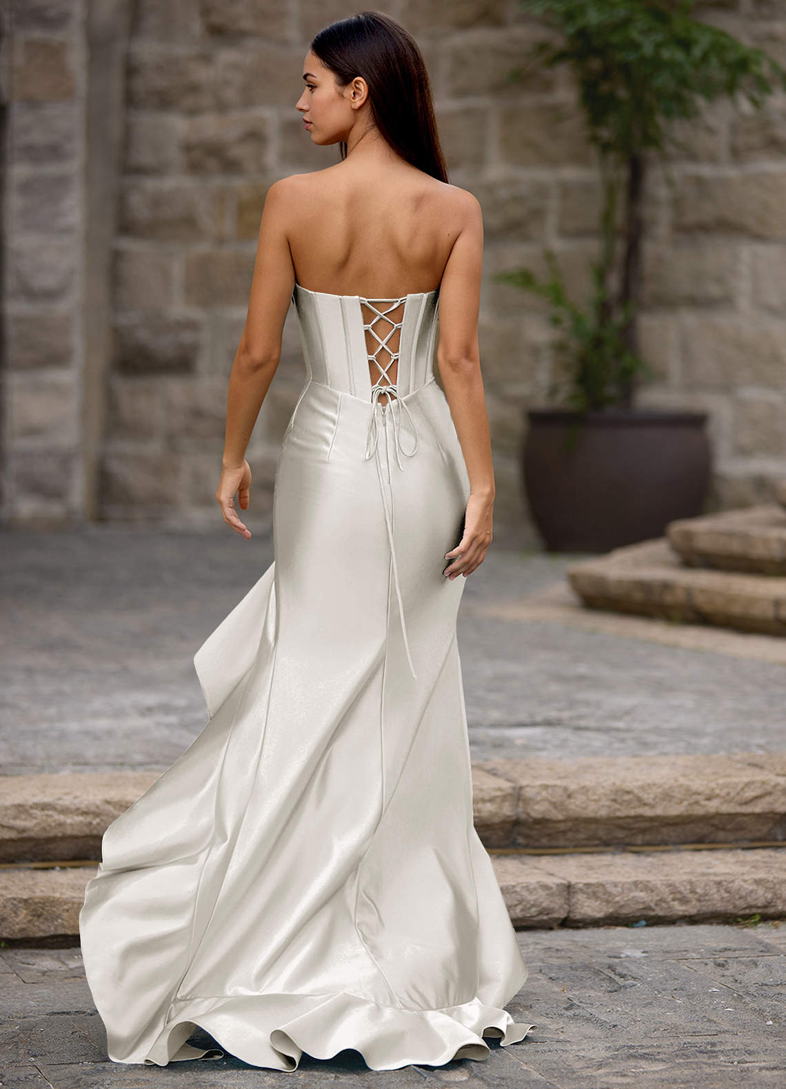 Siren White Mermaid Prom Dress Ready to Ship | Azazie