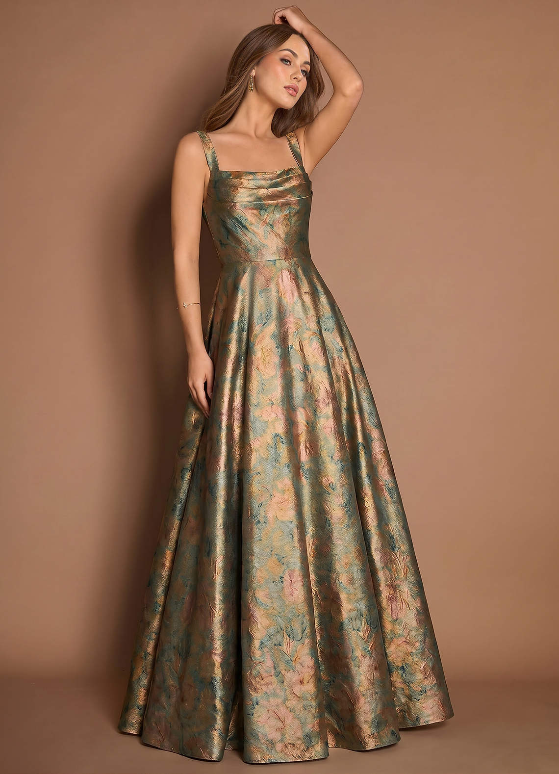 teal and brown bridesmaid dresses Deep Teal and Brown Wedding Party Attire
