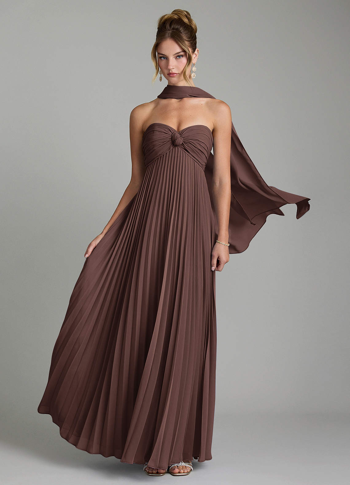 chiffon empire dress Burgundy / 4 blending historical charm with modern sophistication Azazie Tempest Ganache Chiffon Bridesmaid