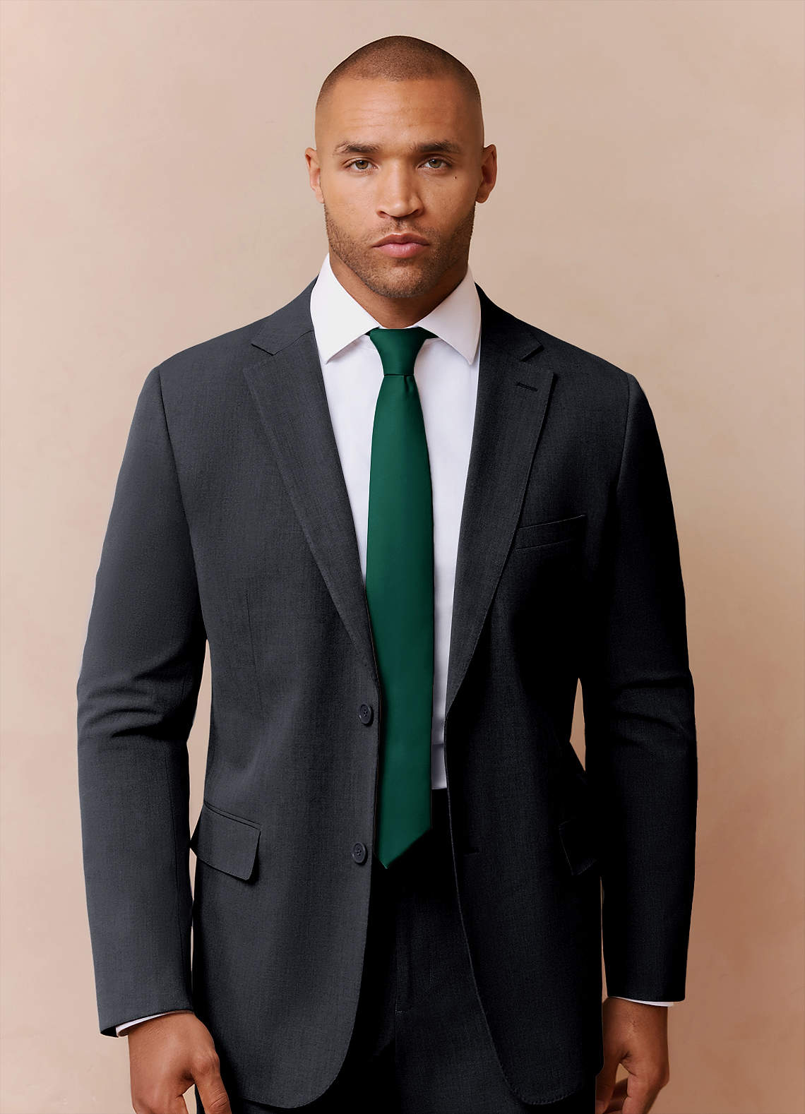 front Stretch Satin Skinny Tie